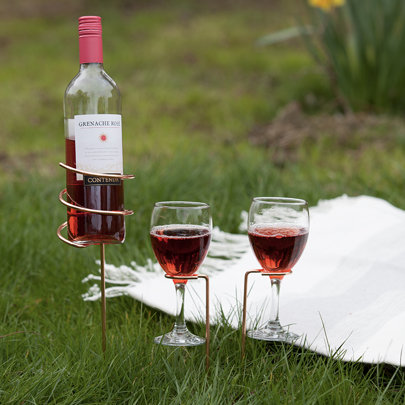 B&Co Bottle and Wine Glass Holders